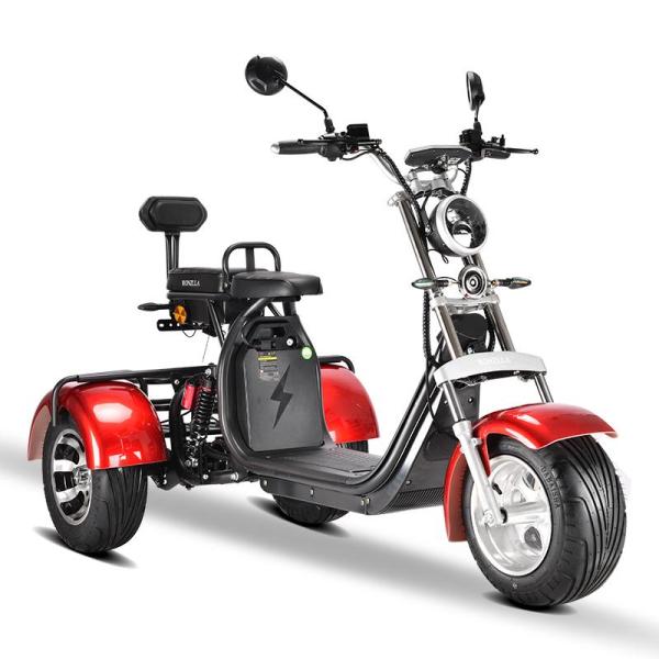 CP-3 ELEKTRO-TRIKE 25-45 KM/H, Schwarz, Rot